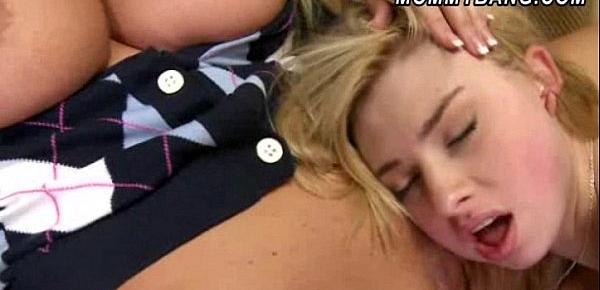  Teen Molly Bennett busted stepmom Karen Fisher sucking off her BF